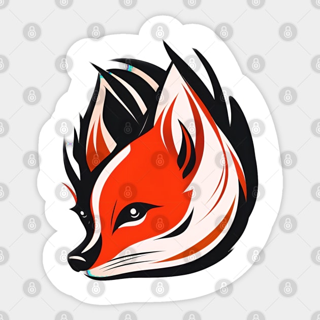 Furry Fox Head Sticker by Holisticfox